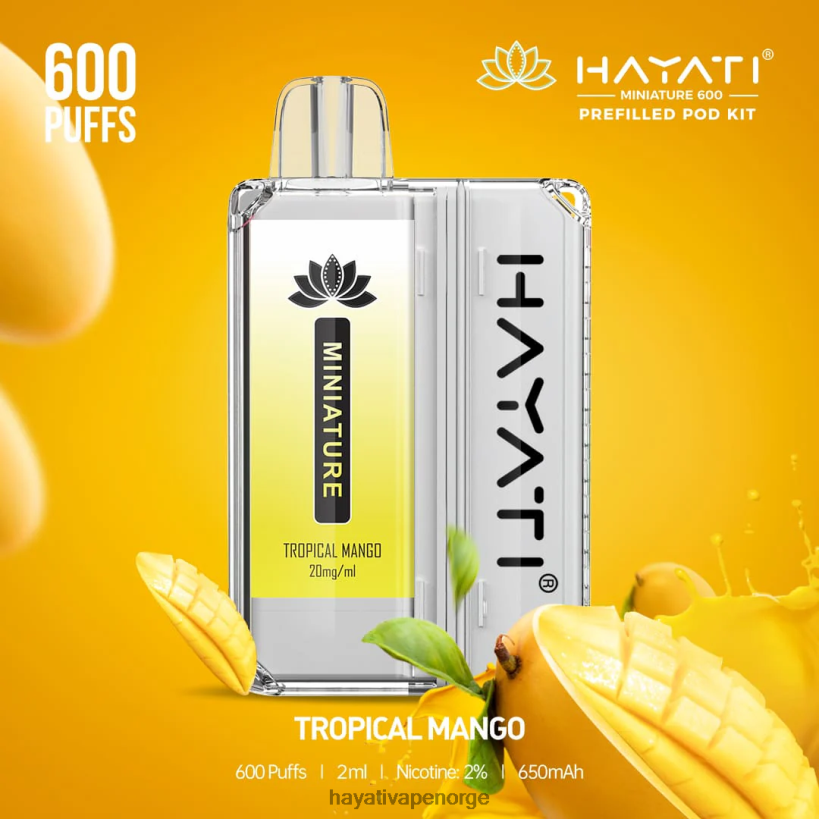 Hayati Miniature 600 podsett HB440049 tropisk mango Hayati flavour vapes