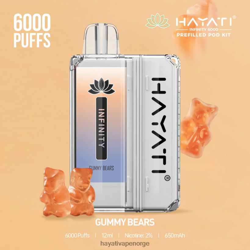 Hayati Infinity 6000 podsett HB4400151 gummibjørner Hayati norge