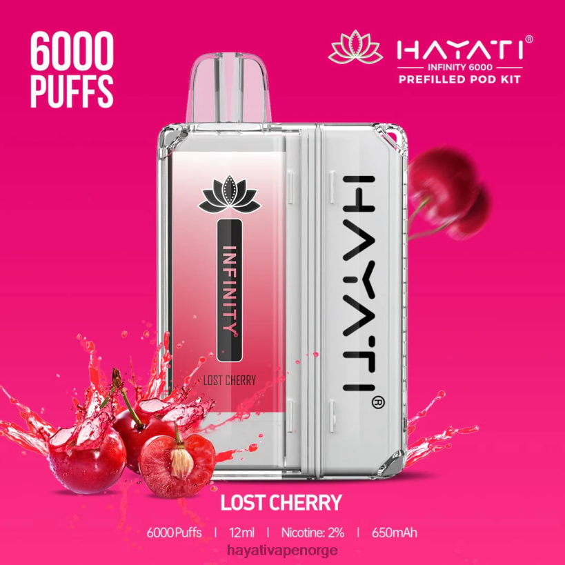 Hayati Infinity 6000 podsett HB4400154 tapt kirsebær Hayati vape flavours