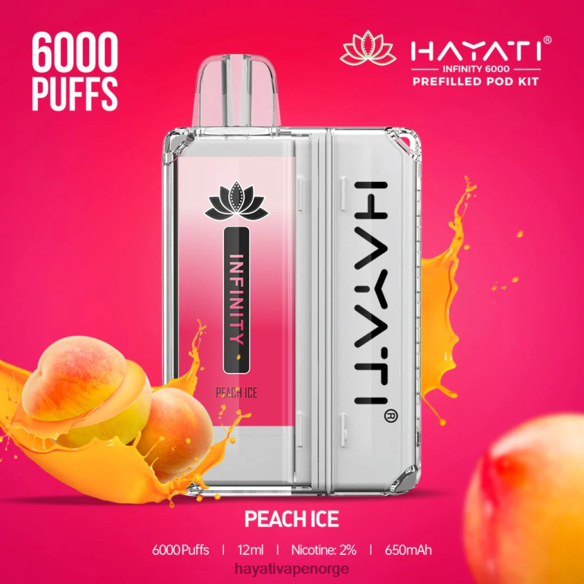 Hayati Infinity 6000 podsett HB4400155 fersken is Hayati vape near me